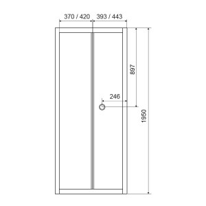 Дверь в нишу Eger bifold 599-163-90 складная хром прозрачное схема