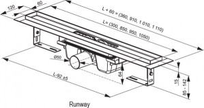 Душевой канал RAVAK Runway 850