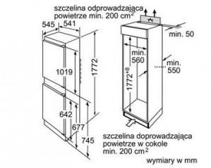 Холодильник встраиваемый Bosch KIV 34X20 схема