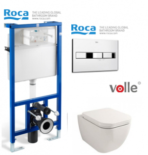 Комплект инсталляции ROCA PRO 89009000K + подвесной унитаз Volle Orlando 13-35-363 soft close