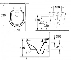 Комплект инсталляция Grohe 38750001, 4 в 1 +унитаз Villeroy&Boch  Omnia architectura 5684H101 с крышкой soft close