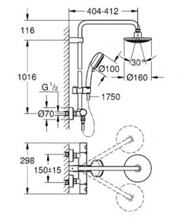 Душевая система Grohe Tempesta Cosmopolitan 27922000