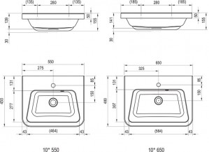 Умывальник Ravak 10° 65 см XJI01165000