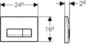 Смывная клавиша Geberit Delta 51 для двойного смыва белая, артикул 
115.105.11.1 схема