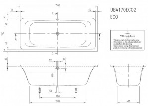 Ванна Villeroy & Boch TARGA STYLE UBA177FRA2V-01