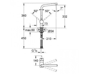 Смеситель для мойки GROHE MINTA 31375000