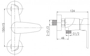 Смеситель для душа INVENA KASTOS BN-16-001