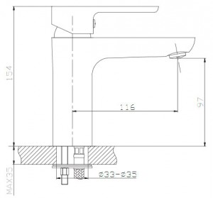 смеситель для раковины INVЕNA KASTOS BU-16-001