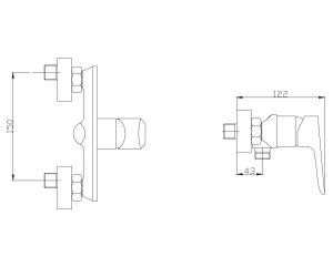 смеситель для ванной INVЕNA DOKOS BW-19-002-V