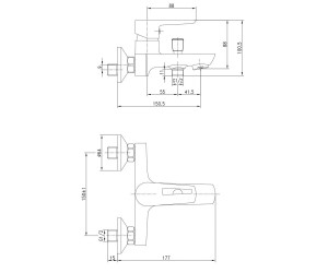 Смеситель для ванны IMPRESE BRECLAV 10245