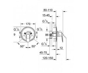 Смеситель для душа GROHE EUROSMART COSMOPOLITAN 32880000