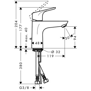 Смеситель для раковины HANSGROHE FOCUS 31607000