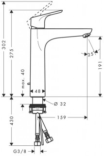 Смеситель для раковины HANSGROHE FOCUS  31608000