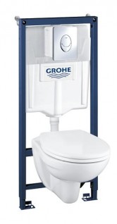 Набор 4 в 1 Grohe Solido Perfect Инсталляция 38721001, подвесной унитаз 
51,7х35,4  с сиденьем Soft-close (арт. 39192000)