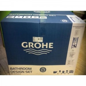 Набор 4 в 1 Grohe Solido Perfect Инсталляция 38721001, подвесной унитаз 51,7х35,4  с сиденьем Soft-close (арт. 39192000)