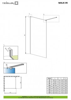 Душевое ограждение Radaway Classic Walk-In 120 (390120-01-01)