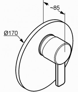 Смеситель для душа скрытого монтажа Kludi Zenta 388600575