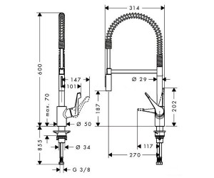Смеситель для кухни Hansgrohe Cento XXL 14806000