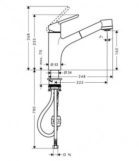 Смеситель для кухни Hansgrohe Status 32850000