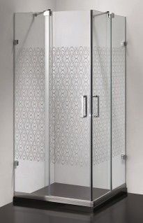 Душевая кабина, Appollo 900х900х1900 мм, без поддона, стекло с узором Fylfot