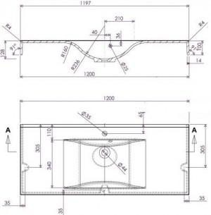 Умывальник Fancy Marble Nadja 120 см