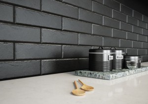 Плитка фасадная Cerrad Foggia 24.5x65 nero интерьер