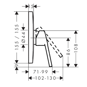 Смеситель внешняя часть Hansgrohe Logis Loop (71264000)