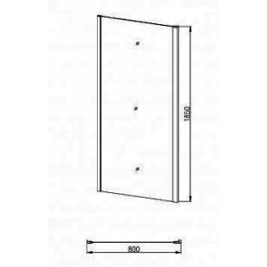 Боковая стенка Eger 80*185 см, 599-153-80W
