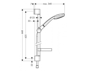 Набор смесителей для ванны Hansgrohe Talis E (71710000+71740000+27772000) 
схема