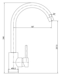 Cмеситель для кухни Imprese 	LOTTA  55401-SS