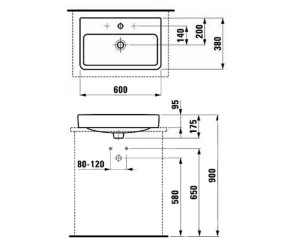 Умывальник Laufen Pro 60 см (H8129530001041)