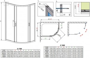 Душевая кабина Radaway Premium Plus Е 90x80 хром / матовое, графитовое, фабрик и коричневое