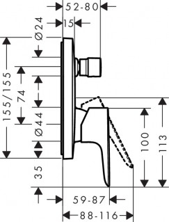 Набор скрытого монтажа Hansgrohe Talis E (71745111) фото