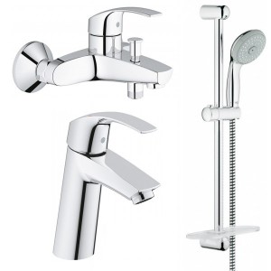 Набор смесителей для ванны GROHE Eurosmart 123246M (23324001 + 33300002 + 
27926000)
