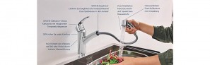Смеситель для кухни с выдвижным изливом Grohe Eurosmart 30305DC0