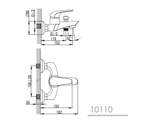 Смеситель для ванны Imprese Krinice 10110