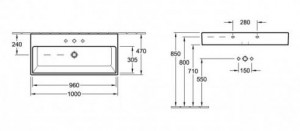 Умывальник Villeroy&Boch Memento 5133A501 схема