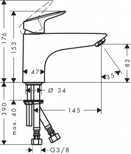Смеситель для борт ванны Hansgrohe Logis Monotrou  71311000
