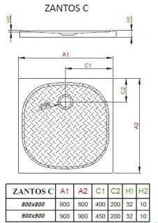 Душевой поддон Radaway Zantos F 100х900 M3ZNF1090-06