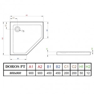 Душевой поддон Radaway Doros PT 900х900 SDRPT9090-01