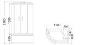 Atlantis AKL 1110B(R) 110*80, поддон высокий