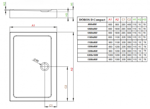 Душевой поддон Radaway Doros D Compact 1100х900 SDRD1190-05