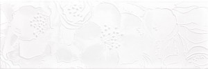 Декор Rako Unicolor 20x60 White цветы WITVE001 фото