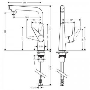 Смеситель для кухни Hansgrohe Talis Select S 72820000