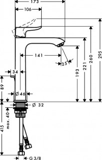 Смесители Hansgrohe Metris 31183000