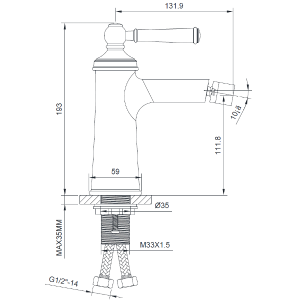 Смеситель для биде IMPRESE HYDRANT ZMK031806070