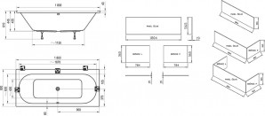 Ванна Ravak CITY Slim 180x80 C921300000