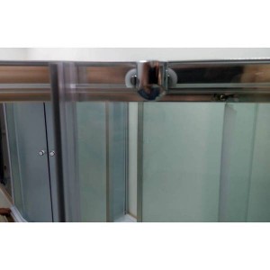 Душевая кабина Veronis KN-3-100 100х100  хром прозрачное стекло (5 мм) низкий поддон