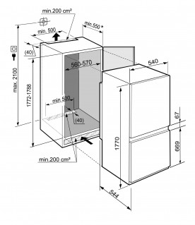 Холодильник встраиваемый Liebherr ICUS 3324 схема