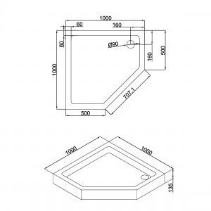 Душевая кабина Eger A LANY 599-553, 100x100x208.5 мелкий поддон схема